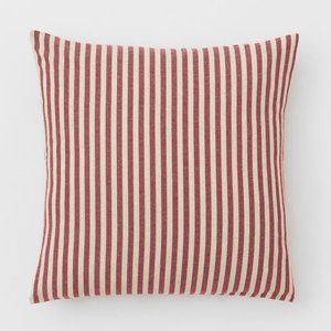 H&M Red Striped Linen-blend Cushion Cover